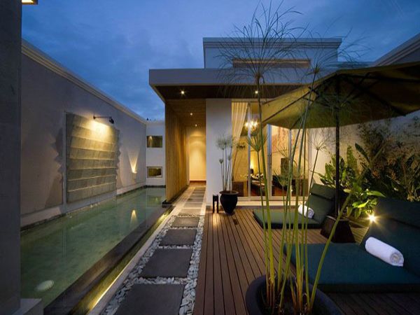 杭州新楼盘庭院竹木地板样板工程